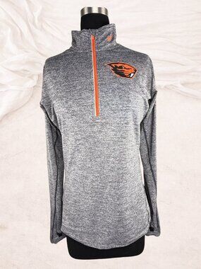 Nike Dri-Fit Oregon State Beavers 1/4 Zip Pullover Small Gray